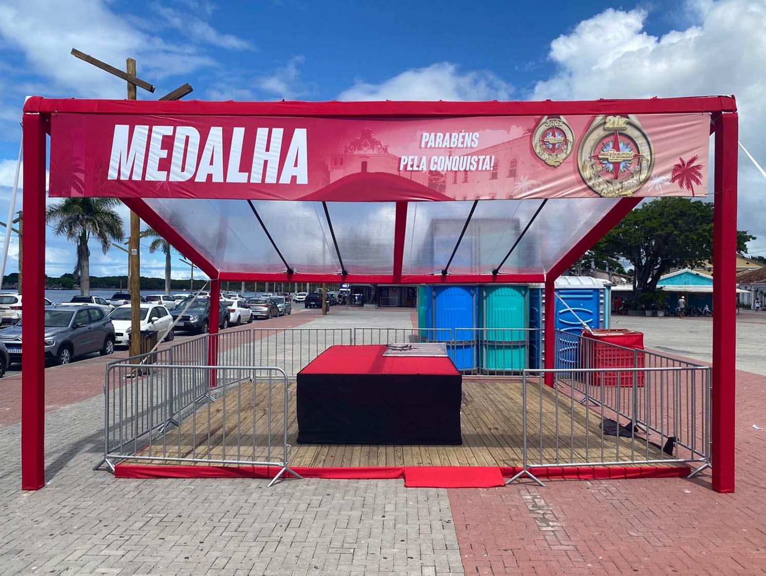 Estrutura grandiosa é um dos destaques da Meia Maratona de Porto Seguro 2026